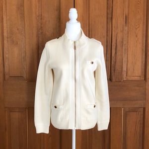 J McLaughlin Ivory zip-front Cardigan/Jacket